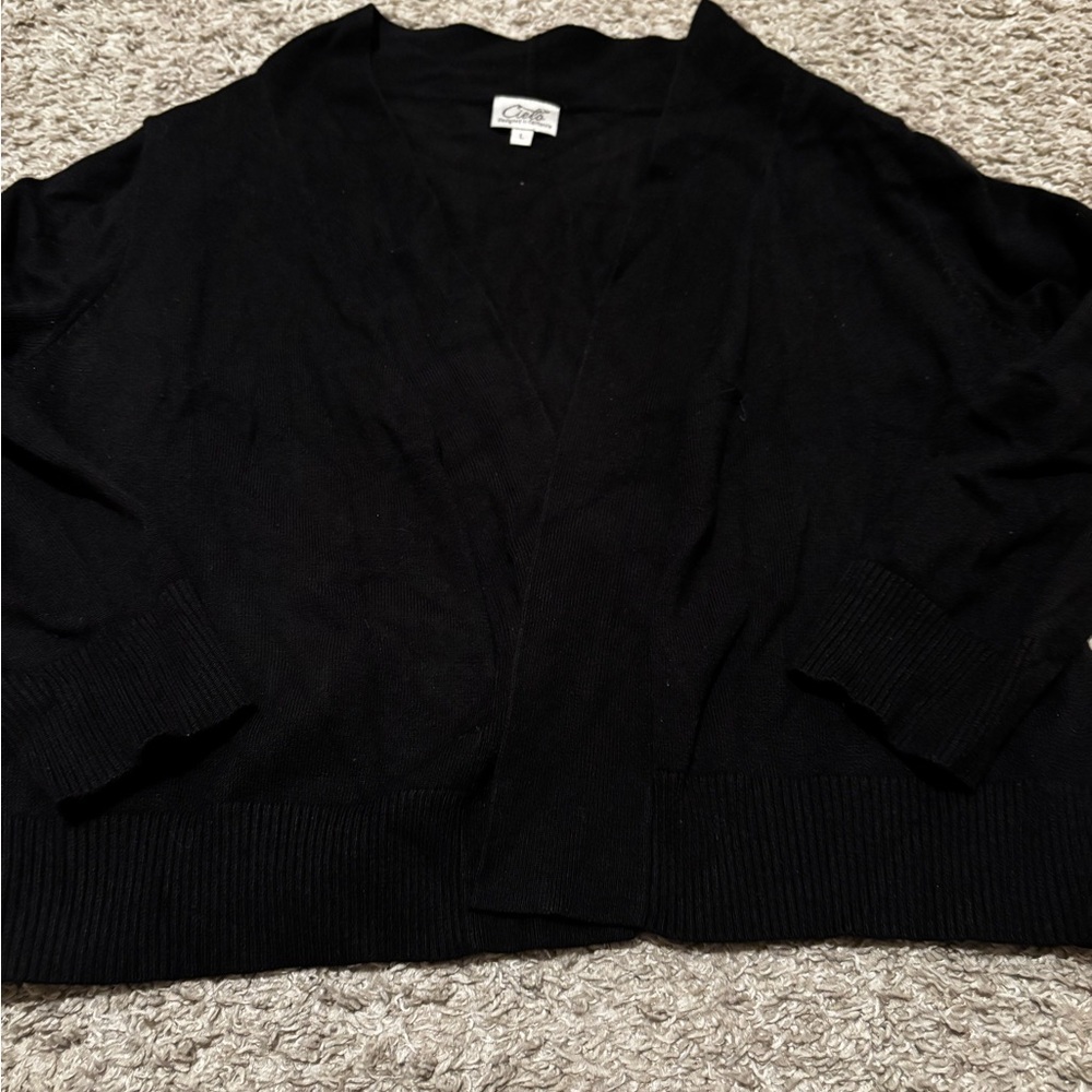 Cozy Black Cardigan Sweater